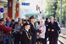 Orkiestra dęta na stacji Kraków Główny.